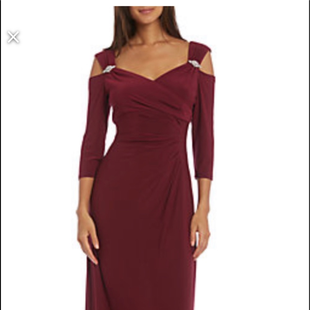 Merlot cold shoulder rhinestone dress size 12